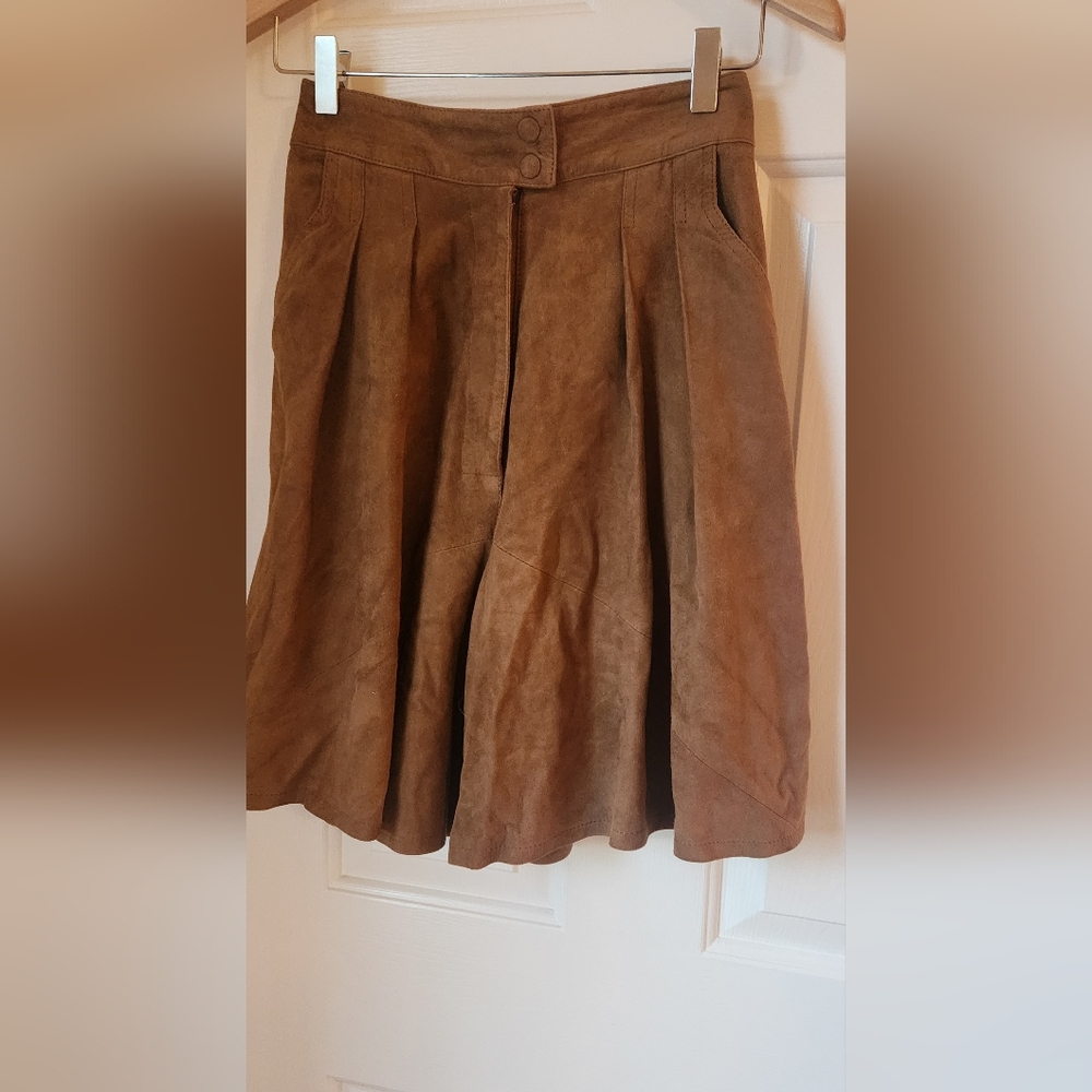 Brown Suede Skirt